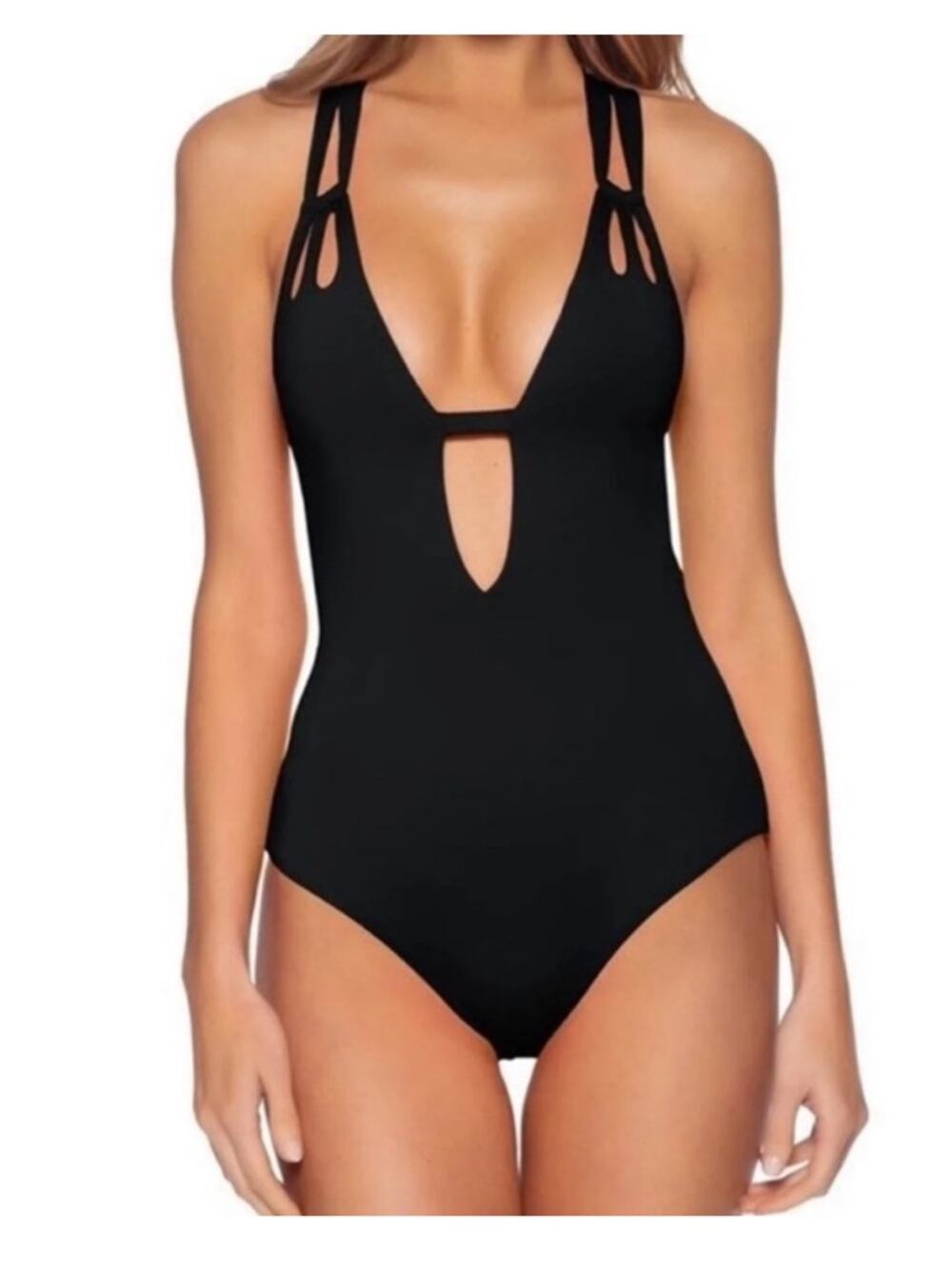 BECCA Black One Piece
Swimsuit Nwot Size S $128
